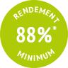 An efficienty of 88% to the 25th year