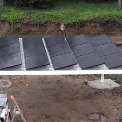 Installation of solar panels in Fr�jus